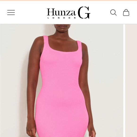 Hunza G pink mini dress size one size fits all - Picture 3 of 3